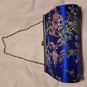 Chic Blue Asian-Inspired Mini Purse – Versatile Clutch or Shoulder Bag